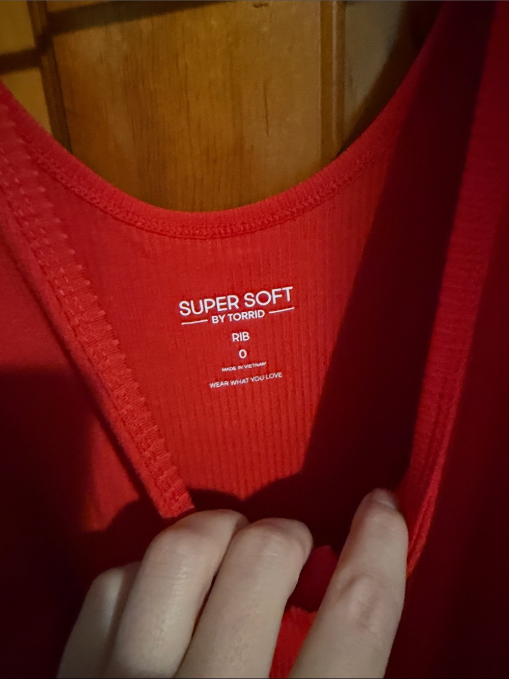 torrid Red Ribbed Scoop Tank - Picture 3 of 5